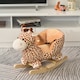 image 2 of HOMCOM Baby Rocking Horse Kids Ride on Giraffe Plush Toy W/ 32 Song Seat Belt