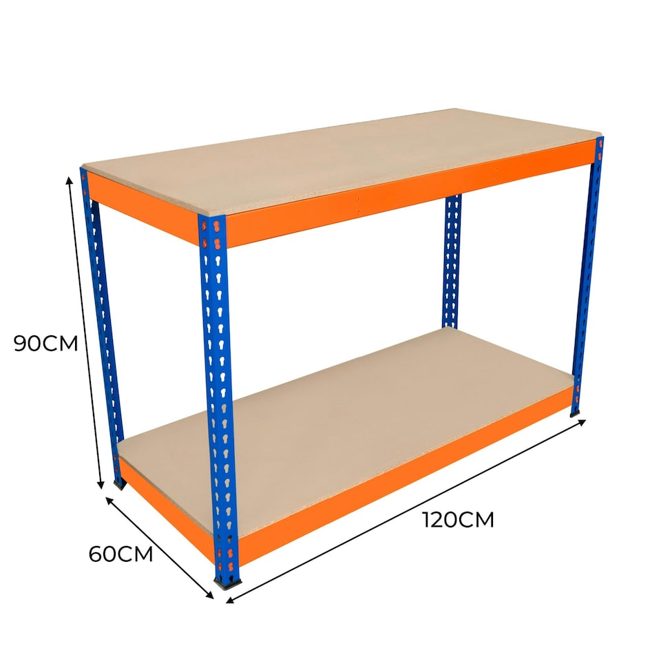 image 1 of S-Rax 2 Tier Workbench - 120cm x 60cm x 90cm Orange