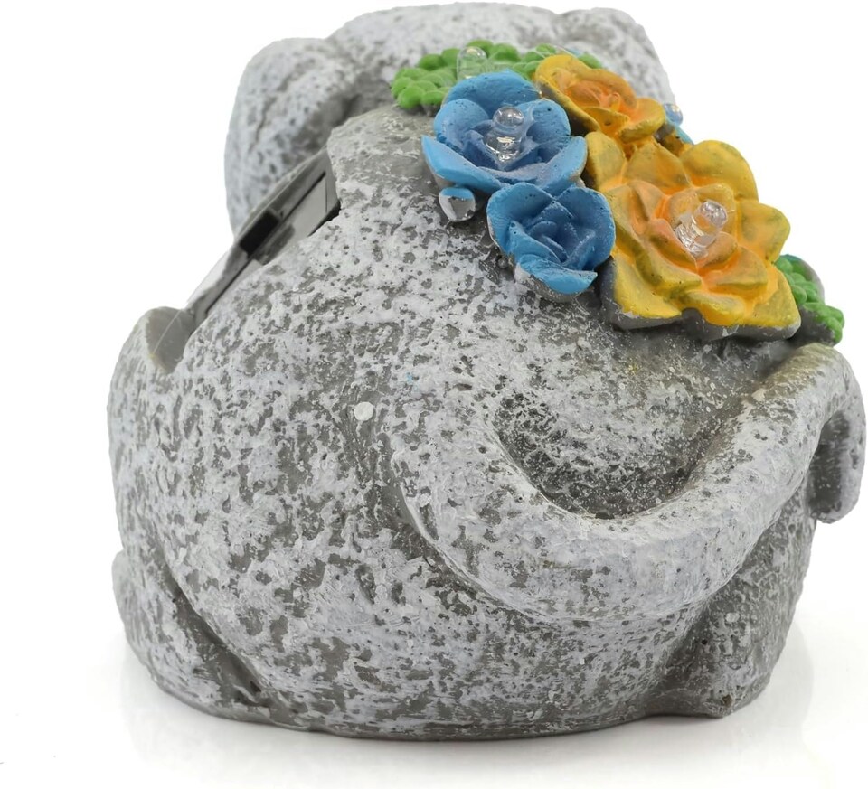 image 1 of Pack of 6 Solar Elephant Garden Ornament | Grey | One Size