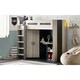 image 1 of Woodgrain and Anthracite Highsleeper - Single 3ft (90cm)