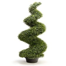 Artificial Topiary Grass Spiral Swirl Bush 150cm