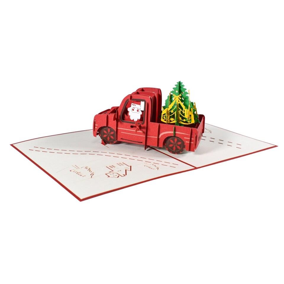 image 1 of Tree Delivery Festive Truck 3D Pop Up Christmas Card