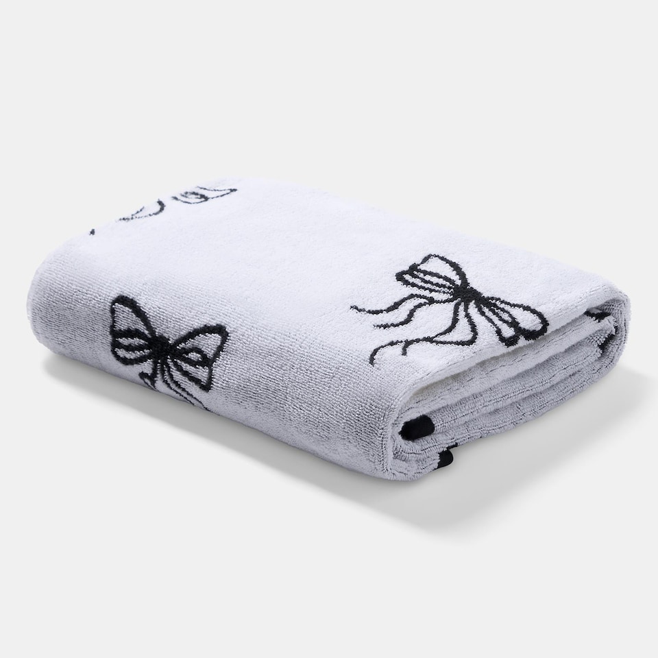 image 1 of OHS Bows 100% Premium Cotton Bath Towel Hotel Quality Soft Absorbent | White | Bath towel