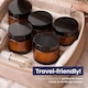 image 8 of Cosmetic Amber Glass Jar Set - UV Protection for Powder, Lotion and Cream
