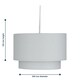 image 5 of Pair of Light Grey 2 Tier Ceiling Light Shades | Grey | Medium | 2
