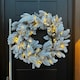 image 4 of 60cm Premium Mixed branch prelit Snow Flocked Christmas Wreath - with timer