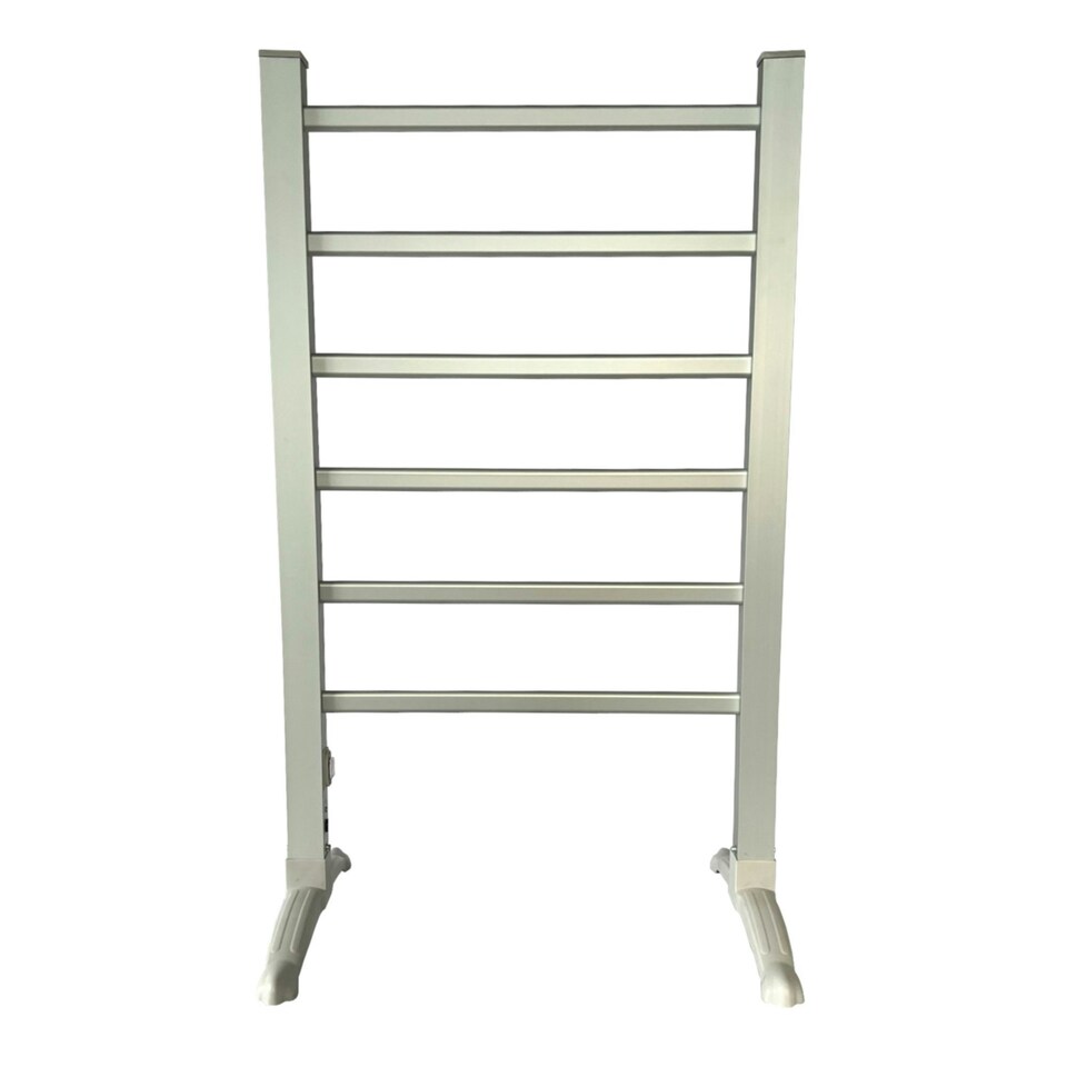 image 1 of Oypla Portable Aluminium Electric Towel Rail Warmer with 6 Heated Bars