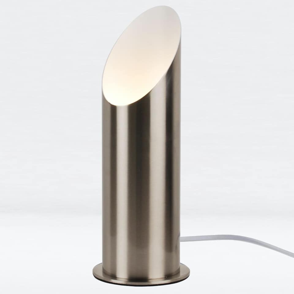 image 1 of Satin Nickel Tubular Floor Uplight | Silver | White | Medium | 1
