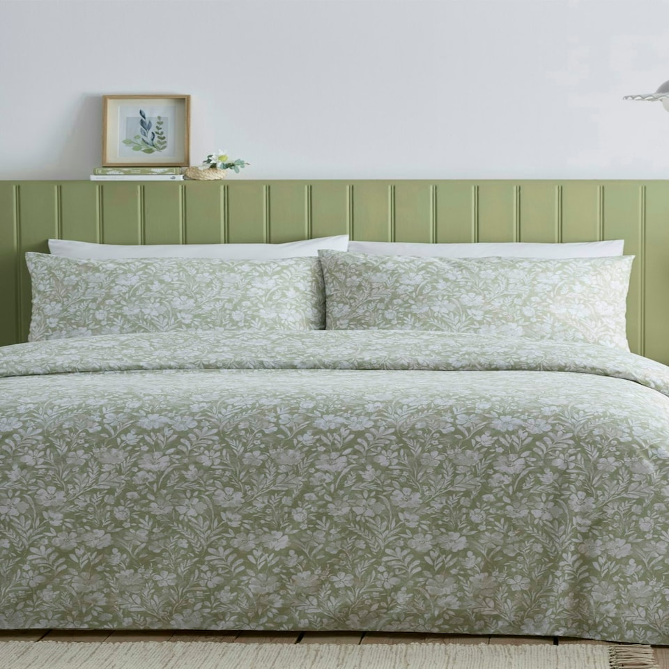 image 1 of Charlotte Thomas Olivia Duvet Cover Set Green Single Green | Single