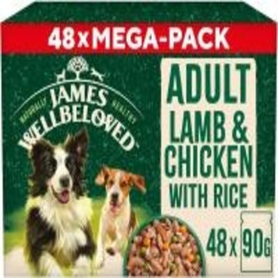 image 1 of James Wellbeloved Adult Dog Food Lamb In Gravy Pouch 48 X 90G
