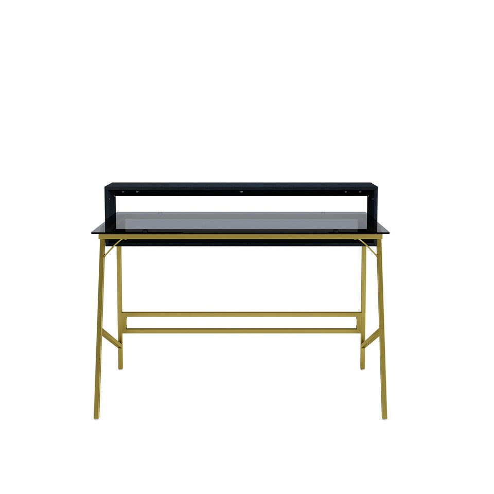 image 1 of Morgan Writing Desk in Black & Gold