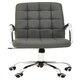 image 2 of Interiors by Premier Brent Grey Leather Effect And Chrome Home Office Chair