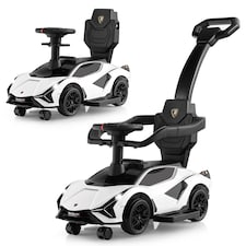 COSTWAY 3 in 1 Kids Ride on Car Licensed Lamborghini White