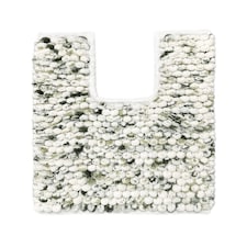 Marl Chunky Bobble Toilet Pedestal Mat 50 x 50cm - Non Slip Marble Effect Bathroom Rug | Green | Green | 50 x 50cm (20 x 20") | 1