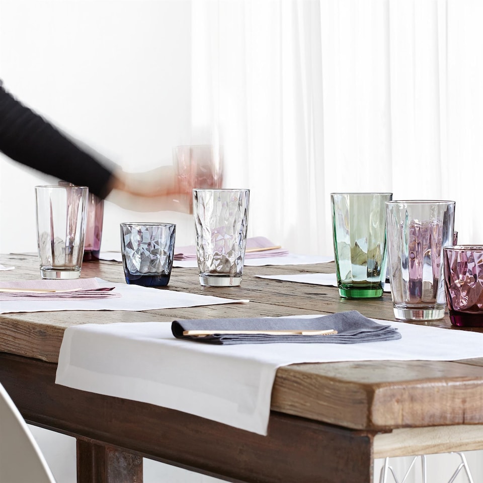 image 1 of Bormioli Rocco Pulsar Double Old Fashioned Glasses - 390ml - Purple - Pack of 6 | Purple | Purple