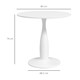 image 3 of HOMCOM Round Dining Table for 2, Modern Kitchen Table with Steel Base, Non-slip Foot Pad for Living Room, Dining Room, White