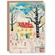 image 1 of Housewarming Cottage Flower Landscape Woman New Home Card