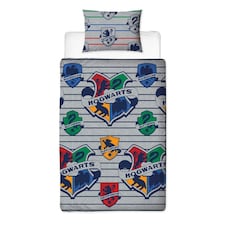 Harry Potter Brave Duvet Cover Set - Grey/Multicoloured - Double | Grey | Double