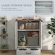 image 9 of PawHut Dog Feeding Station with Storage, Pet Feeding Station with Dog Bowls White | 80H x 60W x 35D cm
