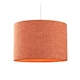 image 2 of Contemporary and Sleek Orange Natural Linen Fabric Drum Lamp Shade 60w Max | Orange | Orange | 1