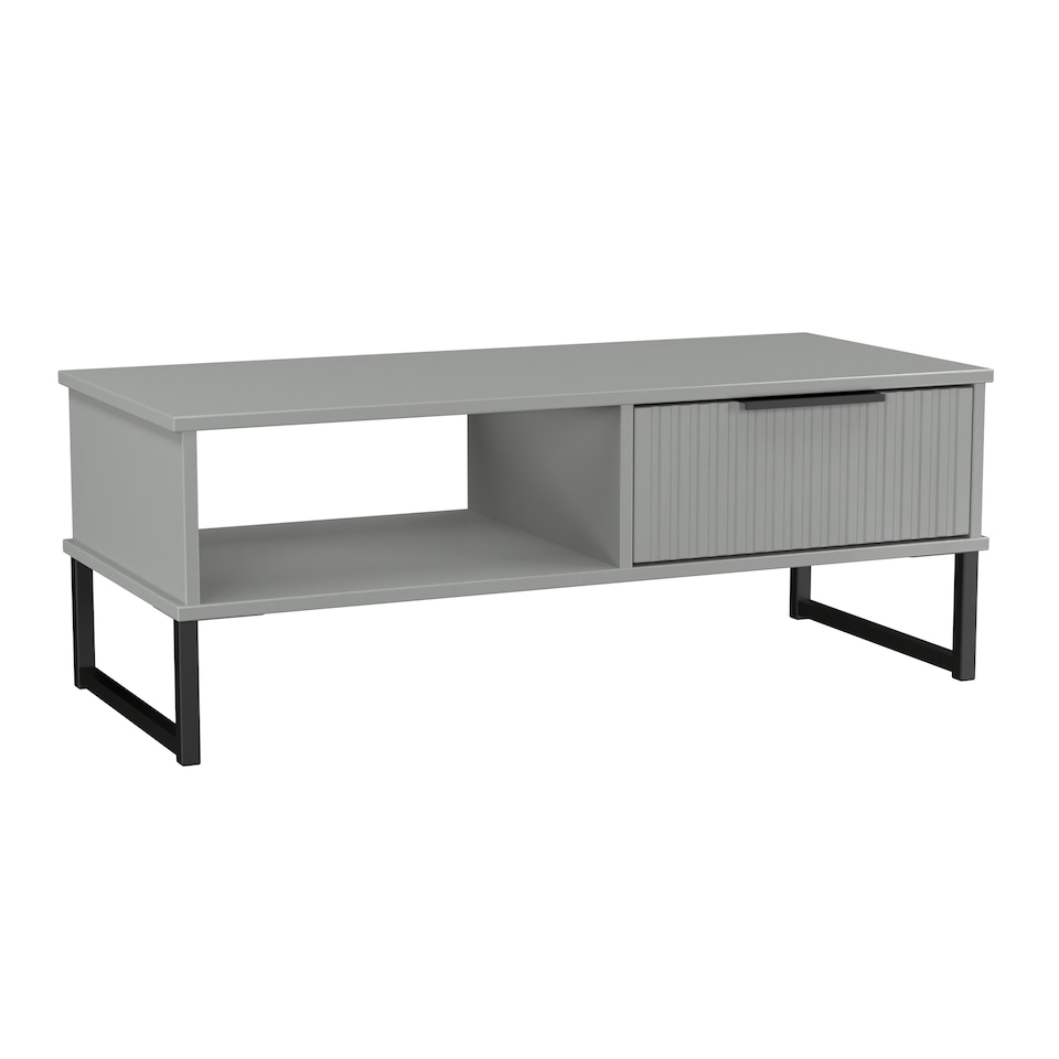 image 1 of Menai 1 Drawer Coffee Table in Dusk Grey (Ready Assembled) | Grey | Dusk Grey