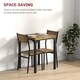 image 3 of HOMCOM 3 Pieces Compact Dining Table 2 Chairs Set Wooden Metal Legs Bistro Cafe Kitchen Breakfast Bar Home Furniture, Rustic Brown | Brown