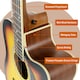 image 10 of MX by 3rd Avenue Cutaway Acoustic Guitar Pack Orange