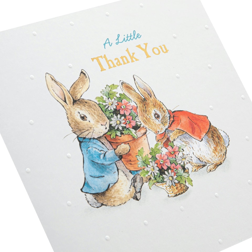 image 1 of Beatrix Potter's Peter Rabbit Design Thank You Card