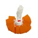 image 1 of Pack of 100 Medium Orange Strung Tags 25 x 39mm