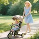 image 2 of AIYAPLAY 5 in 1 Foldable Kids Trike, Toddler Tricycle for 1-3 Years, Dark Green