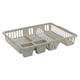 image 4 of Large Plastic Dish Drainer with Cutlery Rack Kitchen | Grey | 1