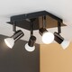 image 2 of ValueLights 4 Way Black Spotlight and Cool White Bulbs