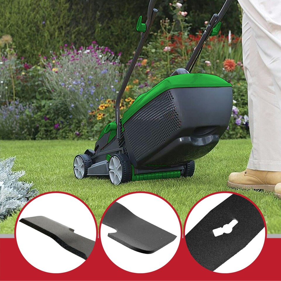 image 1 of SPARES2GO Metal Blade compatible with Hawksmoor SLM32F-ZE Lawnmower (32cm)