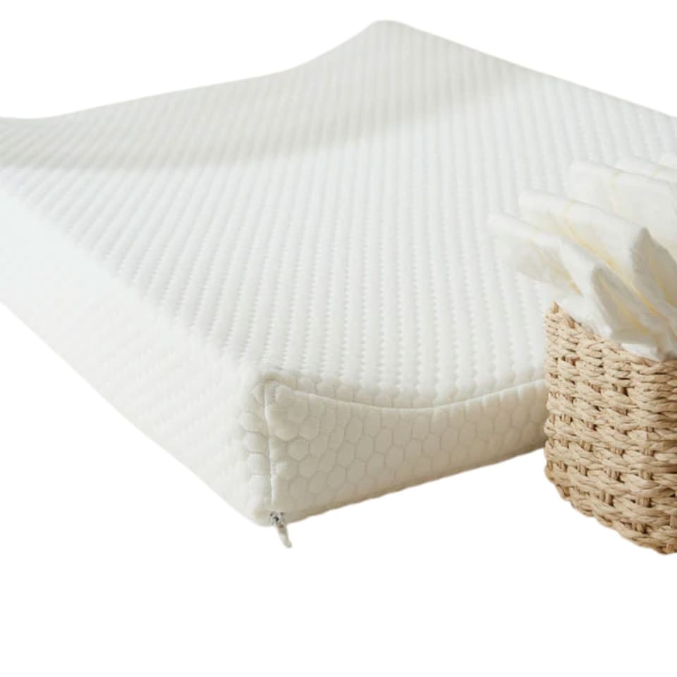 image 1 of Luxury Anti-Roll Baby Changing Mat - With Soft Fabric Cover