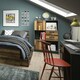 image 4 of Brooklyn Low Bookcase with 2 Doors and 2 Drawers in Walnut and Dark Matera Grey