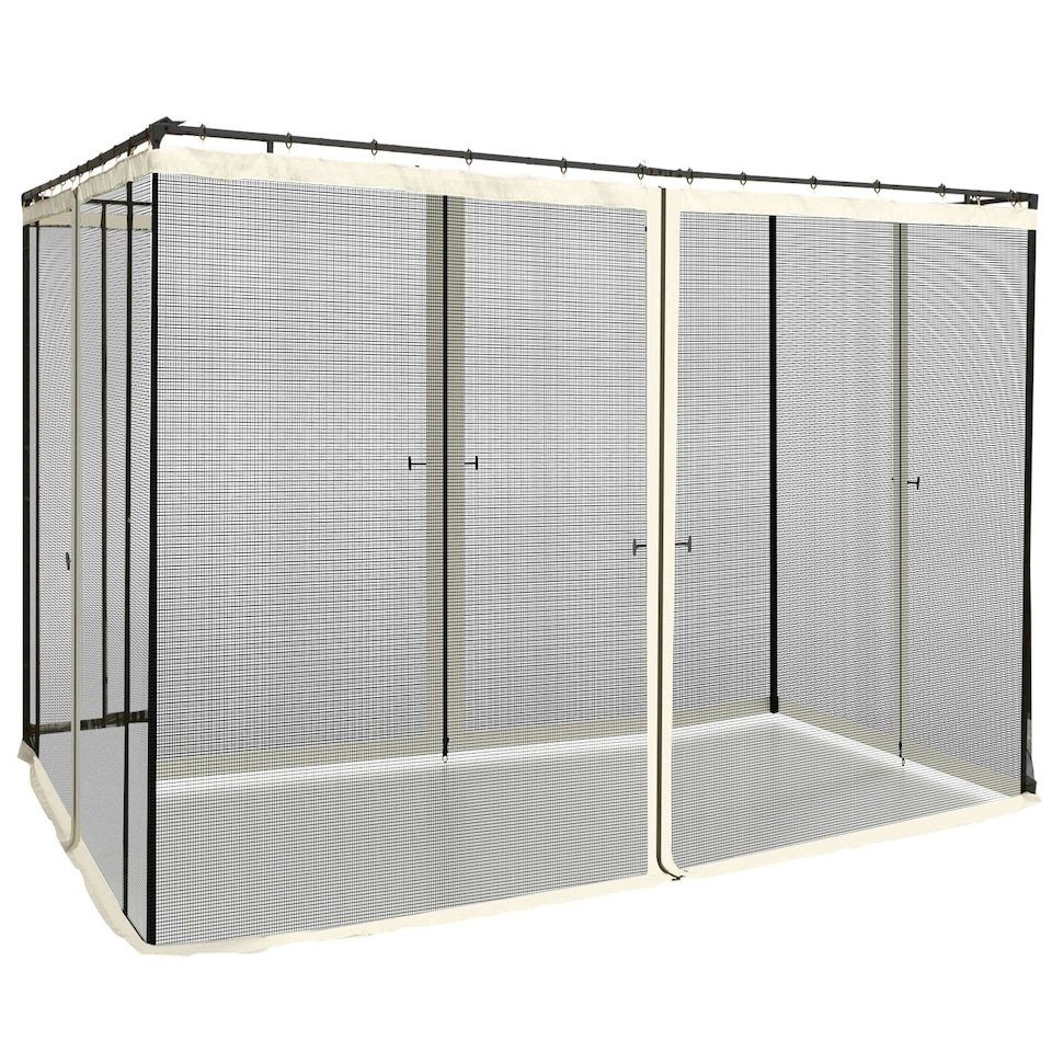 image 1 of Outsunny 302 x 207cm Universal Replacement Gazebo Mesh Netting Screen Walls