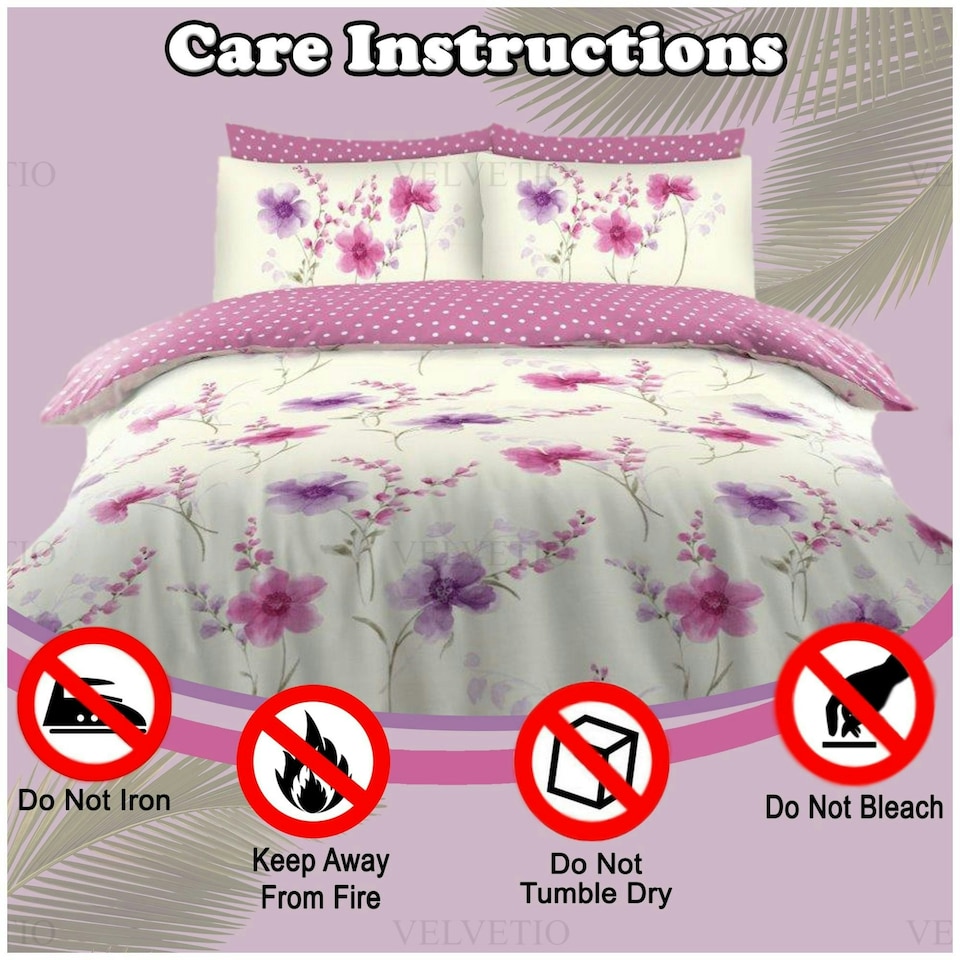 image 1 of VELVETIO Claire Complete Duvet Cover Set with Fitted Sheet Luxury Bedding Quilt Multi | King