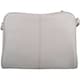 image 2 of Genuine Soft Leather Crossbody Shoulder Handbag with Suede Panelling Grey | Light Grey