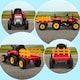 image 9 of HOMCOM Kids Electric Car, 12V Electric Ride on Tractor and Trailer with Detachable Trailer Remote Control, USB, Horn, Lights, Start-Up Sound, for Ages 3-6 Years, Red