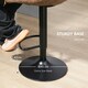 image 6 of HOMCOM Retro Bar Stools Set of 2 Adjustable Height Swivel Leather-Like Brown