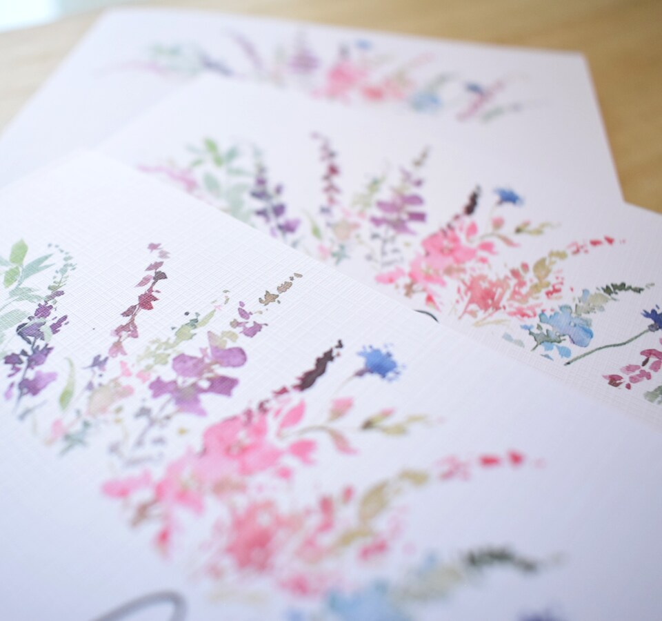 image 1 of Mummy To Be Congratulations Greeting Card - Pretty Pastel Floral Wildflower Design