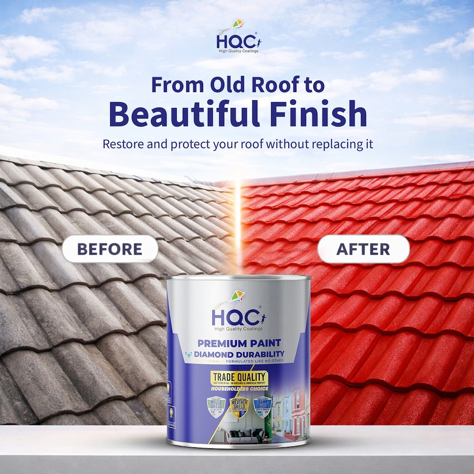 image 1 of HQC Roof Paint - Weatherproof & Durable Roof Protection - Racing Green - 10L