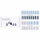 image 1 of Nail Sticker (blue) - # Brillante Rainy Blue Nail - 32pcs Blue