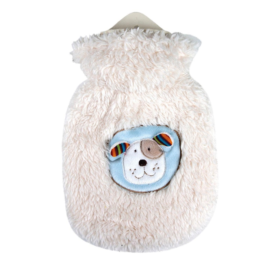 Sanger Childrens Hot Water Bottle Dog Brum Fleece Cover 0.8L | Multi | One Colour | One Size | 1