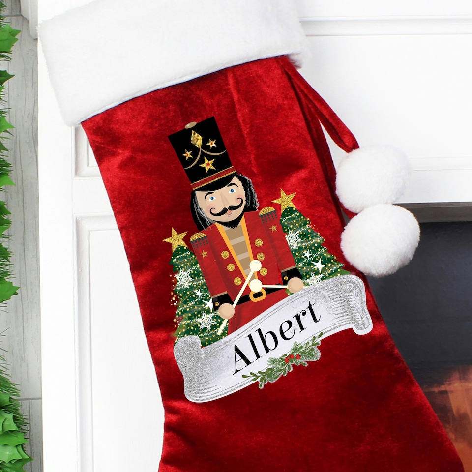 image 1 of Personalised Nutcracker Red Stocking