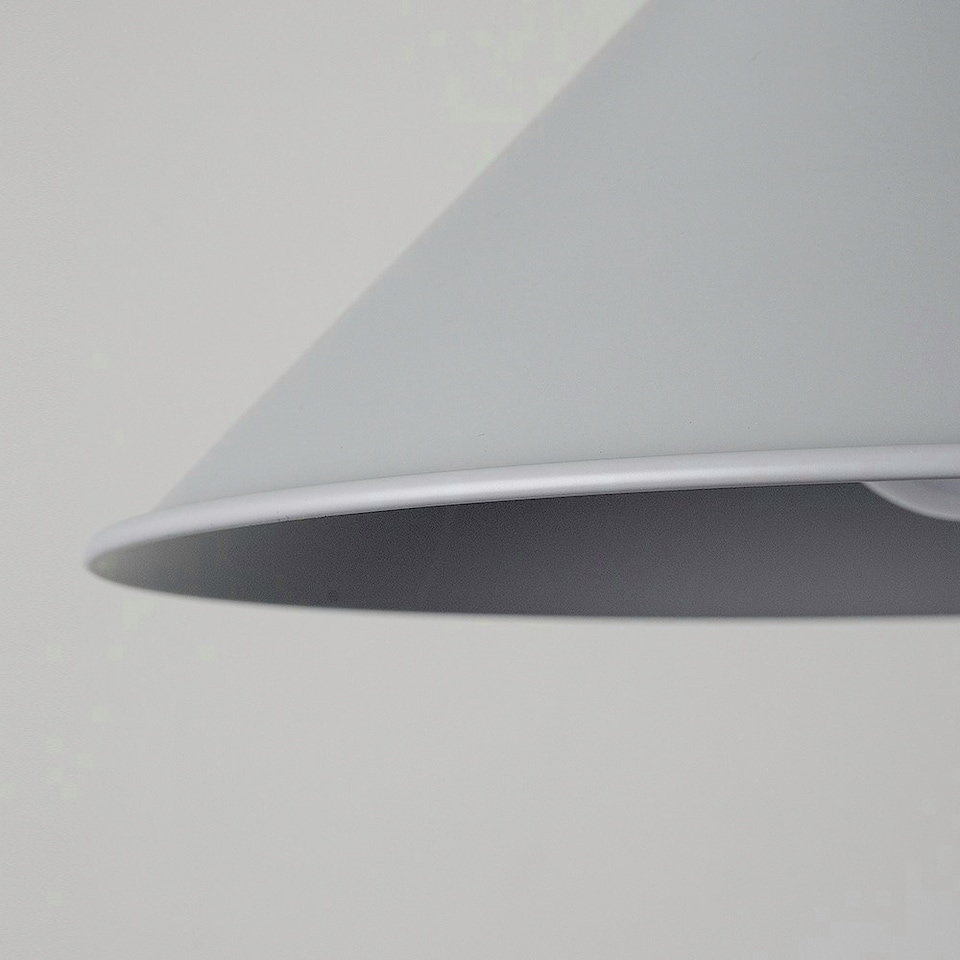 image 1 of ValueLights Waywell Grey Tapered Ceiling Light Shade & Bulb