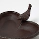 image 3 of Homescapes Brown Decorative Bird Rustic Heart Bird Bath Cast Iron