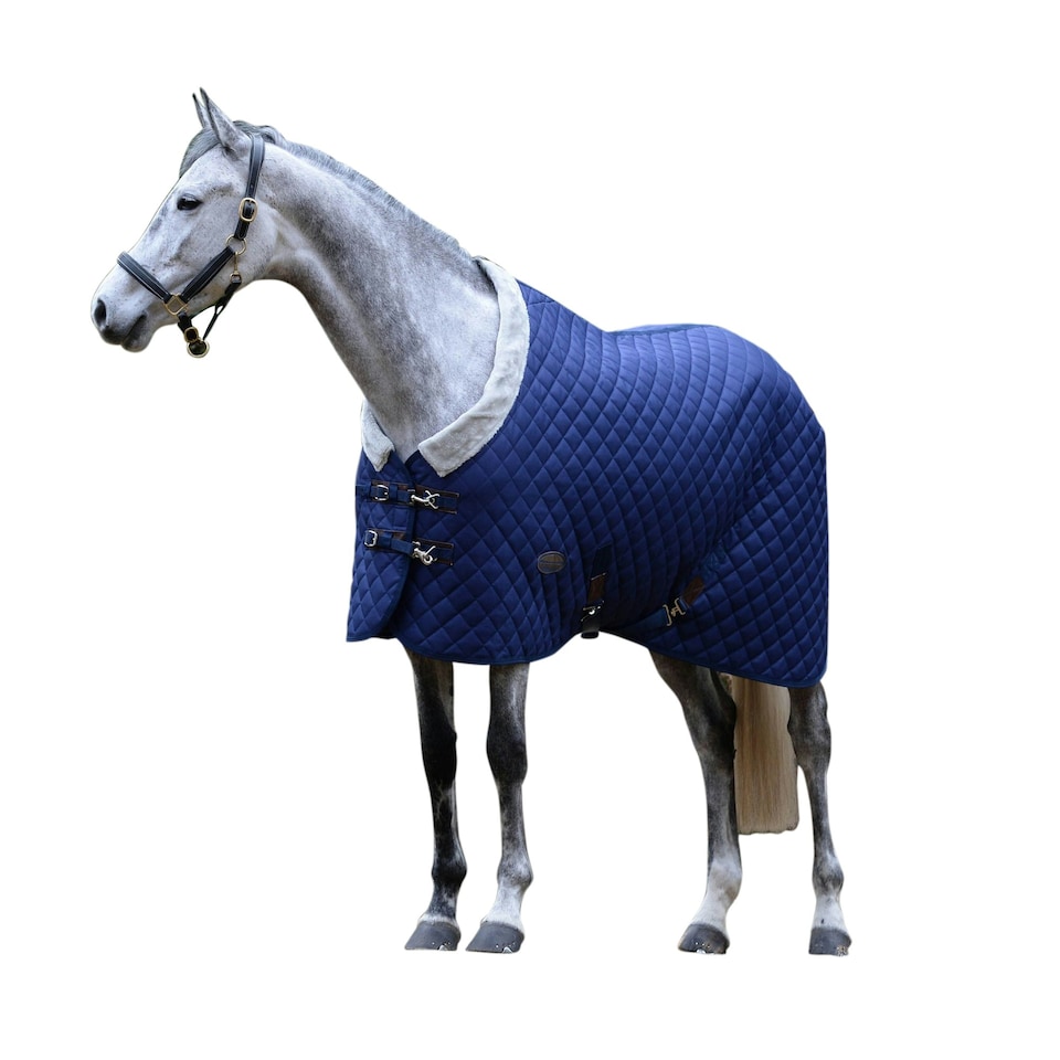 image 1 of Weatherbeeta Comfitec Deluxe Diamond Quilt Standard Neck Medium Stable Rug - Navy - 6ft 9