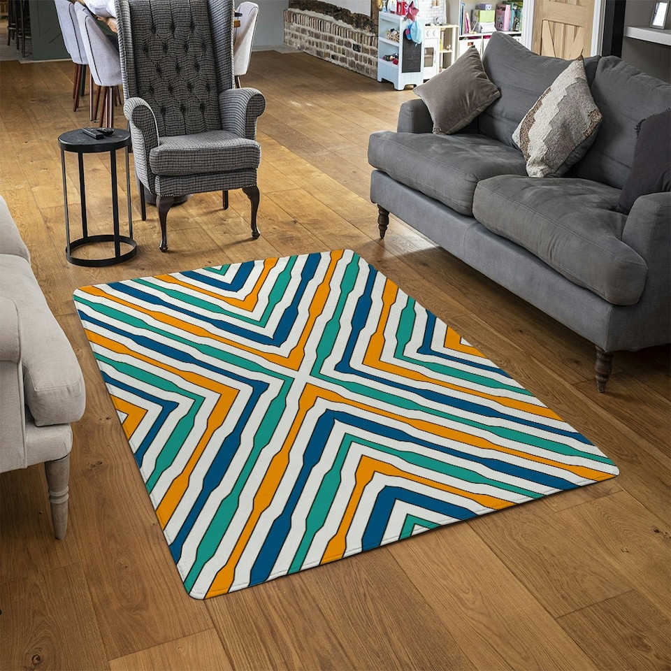 image 1 of Ethnic geometric figures (Rug) Multi | Large: 140x200cm