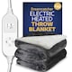 image 9 of Dreamcatcher Grey Soft Microfleece & Sherpa Electric Blanket Heated Throw 160x120cm Grey